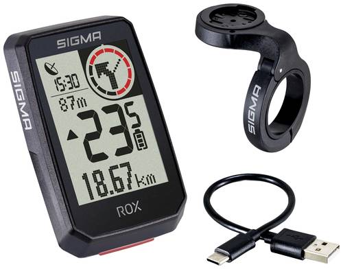 Sigma ROX 2.0 Fahrrad-Navi Fahrrad GPS, GLONASS, spritzwassergeschützt von Sigma