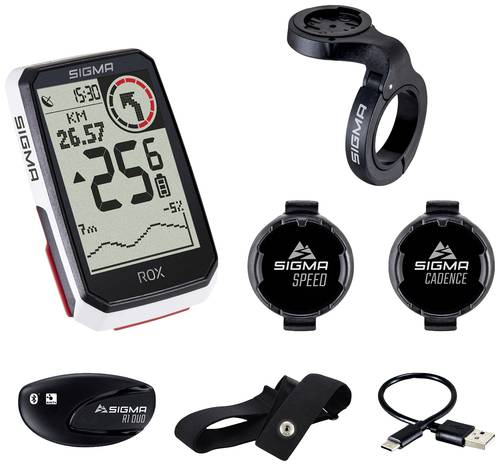 Sigma ROX 4.0 Fahrrad-Navi Fahrrad GPS, GLONASS, spritzwassergeschützt von Sigma