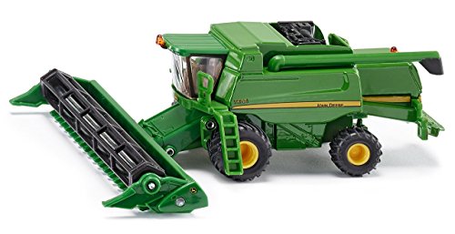 siku 1876, John Deere T670i Mähdrescher, 1:87, Metall/Kunststoff, Grün, Bewegliches und abnehmbares Schneidwerk von Siku