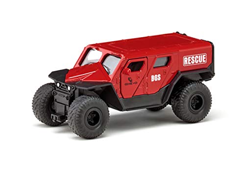 siku 2307, GHE-O Rescue Rettungswagen, 1:50, Metall/Kunststoff, Rot, Viele Funktionen, Kombinierbar mit siku Modellen im gleichen Maßstab von Siku