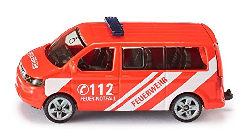 Siku 1460, Feuerwehr Einsatzleitwagen, Metall/Kunststoff, Rot, Öffenbare Heckklappe von Siku