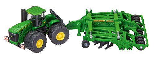 siku 1856, John Deere 9630 Traktor mit Amazone Centaur Grubber, 1:87, Metall/Kunststoff, Grün, Hochklappbare Grubberelemente von Siku