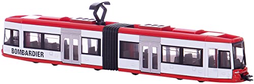 Siku 1895, Straßenbahn, 1:87, Metall/Kunststoff, Rot/Weiß, Kompatibel Spielzeugen von Siku