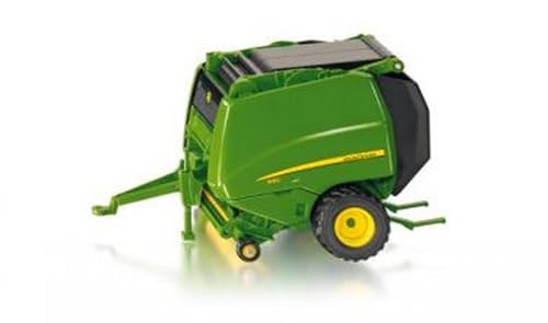 siku 2465, John Deere Rundballenpresse 990, 1:32, Metall/Kunststoff, Grün, Öffenbare Seiten- und Heckklappe von Siku