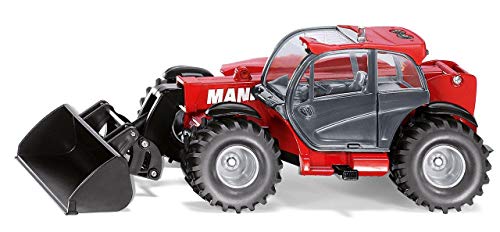 siku 3067, Manitou Teleskoplader, 1:32, Metall/Kunststoff, Rot, Beweglicher Ladearm von Siku