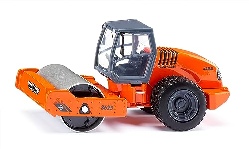 siku 3530, Walzenzug, 1:50, Metall/Kunststoff, Orange, Drehbare Walze von Siku