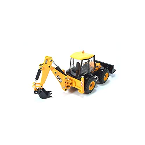 Siku 3558, JCB 4CX Baggerlader, 1:50, Metall/Kunststoff, Gelb, Viele Funktionen, Kombinierbar Modellen im gleichen Maßstab von Siku