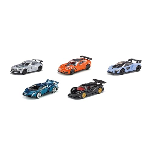 siku 0498, Set Sportwagen, 5 Spielzeugautos für Kinder, Geschenk für Jungen und Mädchen, Metall/Kunststoff, Mehrfarbig siku 0498, Set Sportwagen, 5 Spielzeugautos für Kinder, Geschenk für Jungen und Mädchen, Metall/Kunststoff, Mehrfarbig von Siku