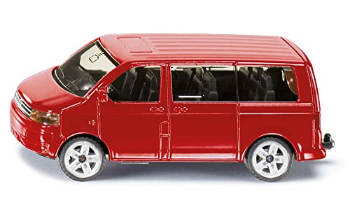 siku 1070, VW Multivan, Metall/Kunststoff, Rot, Öffenbare Heckklappe, Anhängerkupplung von Siku