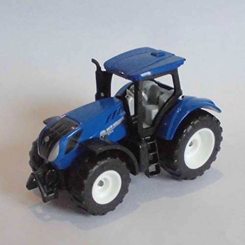 siku 1091, New Holland T7.315 Traktor, Metall/Kunststoff, Blau, Abnehmbare Fahrerkabine und Anhängerkupplung von Siku