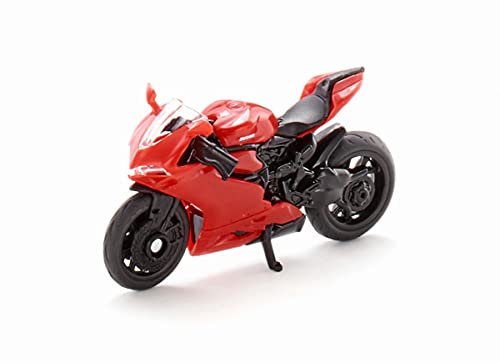 siku 1385, Ducati Panigale 1299 Motorrad, Metall/Kunststoff, Rot, Ausklappbarer Ständer von Siku