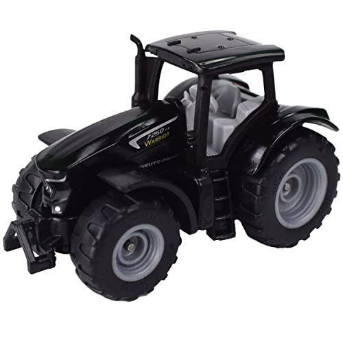 siku 1397, DEUTZ-FAHR TTV 7250 Warrior, Metall/Kunststoff, Schwarz, Spielzeugtraktor für Kinder von Siku