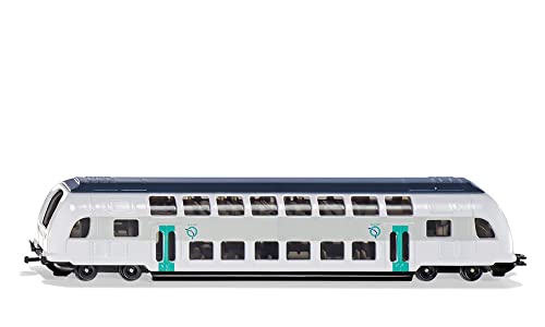 siku 1791001, Doppelstock-Zug RATP Frankreich, 1:87, Metall/Kunststoff, Türkis/Weiß, Kompatibel mit anderen siku Spielzeugen von Siku