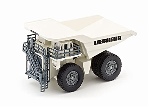 siku 1807, Liebherr T 264 Muldenkipper, 1:87, Metall/Kunststoff, Kippbare Mulde, Weiß von Siku