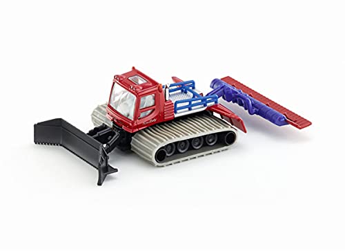 siku 1897, Pistenbully, 1:87, Metall/Kunststoff, Rot/Blau, Bewegliches Raupenlaufwerk, Schwenkbares Räumschild von Siku