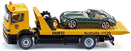 siku 2712038, ÖAMTC-Abschleppwagen Österreich, 1:55, Metall/Kunststoff, Gelb, Originalgetreue Funktionen, Inkl. abzuschleppendem Spielzeugauto von Siku