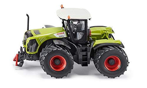 Siku 3271, Claas Xerion 5000 Traktor, 1:32, Metall/Kunststoff, Grün, Achsschenkellenkung und Kupplung von Siku