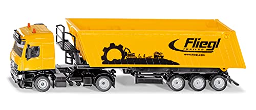 siku 3537, LKW mit Muldenkipper, 1:50, Metall/Kunststoff, Gelb, Kippbare Mulde von Siku