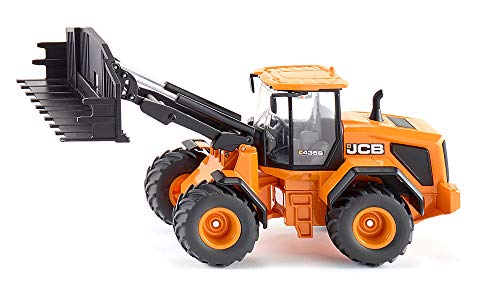 siku 3663, JCB 435S Agri Radlader, 1:32, Metall/Kunststoff, Orange, Frontladerwechselsystem, Gelb von Siku