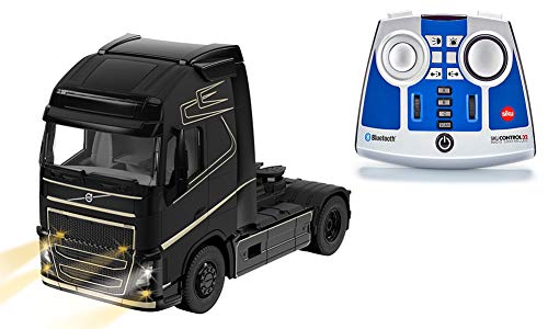 siku 6737, Volvo FH16 LKW, Inkl. Fernsteuermodul, 1:32, Metall/Kunststoff, Schwarz, Ferngesteuert, Steuerung mit App via Bluetooth möglich von Siku