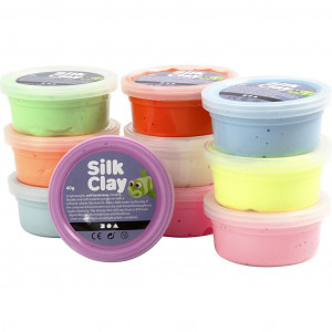 Silk Clay®, 10x40g, Farbenmix von Silk Clay