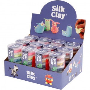 Silk Clay®, Neonfarben, Standard-Farben, 12 Set/ 12 Pck von Silk Clay