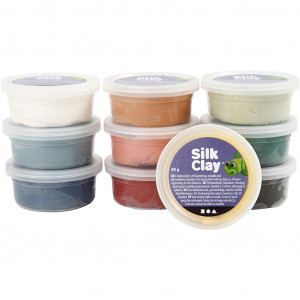 Silk Clay® , versch. Farben, staubige Farben, 10x40g von Silk Clay