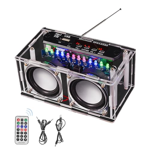 Elektronik Lötbausätze Set - Bluetooth Lautsprecher Bausatz mit FM Radio & Sprachaufnahme, Musikspieler mit Fernbedienung & LED-Licht Löten Lernen DIY Kit Geschenk für Erwachsene, Kinder ab 12 Jahren Elektronik Lötbausätze Set - Bluetooth Lautsprecher Bausatz mit FM Radio & Sprachaufnahme, Musikspieler mit Fernbedienung & LED-Licht Löten Lernen DIY Kit Geschenk für Erwachsene, Kinder ab 12 Jahren von Silkwish