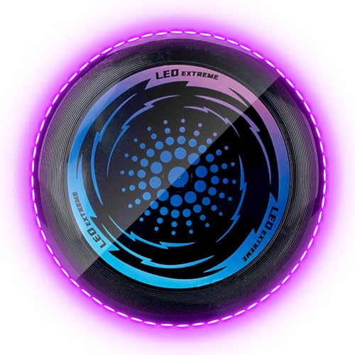 Silkwish Leuchtende Ultimate Frisbee - LED Frisbee, Flugscheibe mit 42 LED Lichter - Wiederverwendbar - LED Frisbee Disc Spaßsport für Kinder Erwachsene Rasenstrand im Freien(Purple) von Silkwish