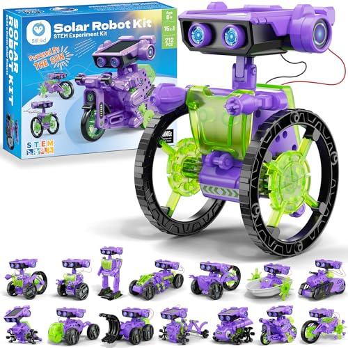 Sillbird 15-in-1 Solar Roboter Kinder Spielzeug ab 8 Jahre, Solar und batteriebetriebener Motor mit Doppelantrieb, Experimentierkasten Geschenk für Jungen Mädchen ab 8 9 10+ Jahren (212 Stücke) Sillbird 15-in-1 Solar Roboter Kinder Spielzeug ab 8 Jahre, Solar und batteriebetriebener Motor mit Doppelantrieb, Experimentierkasten Geschenk für Jungen Mädchen ab 8 9 10+ Jahren (212 Stücke) von Sillbird