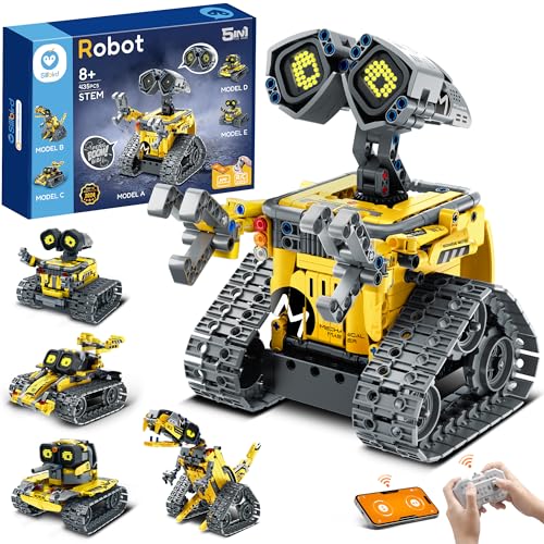 Sillbird Roboter Kinder für Jungen, 3-in-1-Technik Roboter mit App-Fernsteuerung, Wall/Mech Dinosaurier/Stunt-Auto Programmierbares Bauspielzeug, Kreative Geschenke für Jungen und Mädchen ab 8+ Jahren von Sillbird