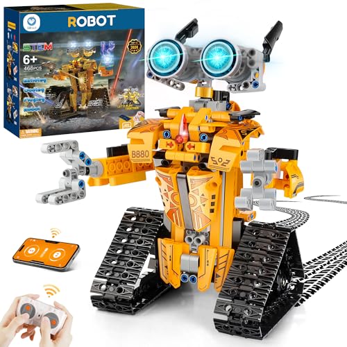 Sillbird Roboter Kinder Programmierbar and Ferngesteuerter, APP und Fernbedienung Technik Roboter Bausatz | Mint Roboter Bauspielzeug Geschenk für Kinder ab 8-12 Jahren für Jungen von Sillbird