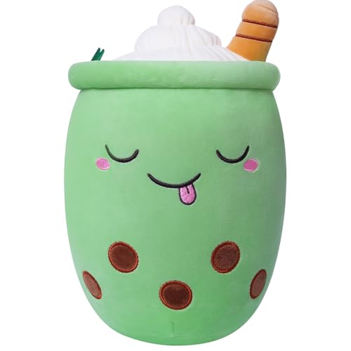 Bubble Tea Kuscheltier Plüschkissen Plüsch PlüSchtier,Bubble Plüschtier Kissen Niedliche Plüsch Weich Stofftier Spielzeug Süßes Kuscheltierkissen für Liebhaber von Silom