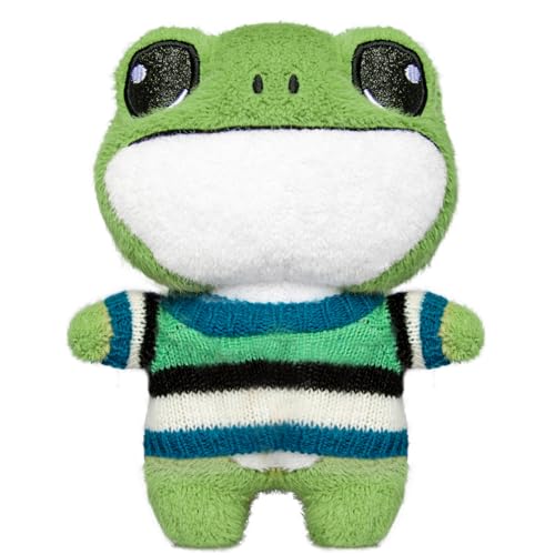 Frosch Plüschspielzeug, Plüschfroschspielzeug ausgestopft Tierplüschspielzeug niedlicher Frosch gefüllt Plushie Kuschelspielzeug Frosch Tier Plüsch Puppen Geschenk für Kinder Mädchen (Blau weiß) von Silom