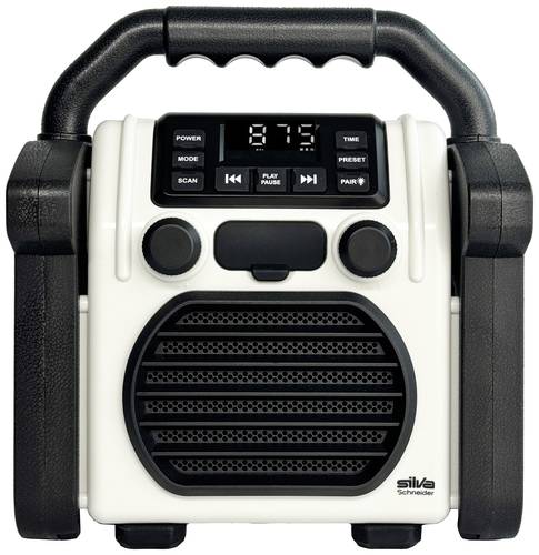 Silva Schneider BR 230 BT offwhite Baustellenradio FM USB, Bluetooth® Weckfunktion, Akku-Ladefunkti von Silva Schneider