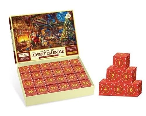 SilverChry Weihnachts-Puzzle 1000 Teile, Motiv: Weihnachtsbaum, Weihnachtsmann, Wichtel, für Kinder und Erwachsene ab 12 Jahren von SilverChry