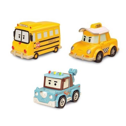 Silverlit Robocar Poli Diecasting Set: Cab, School-B, Spooky (Non-transformer) - Auto, Bus - Metall - 3 Count - Kinder (Kindergartenalter oder jünger) - Unisex von Silverlit