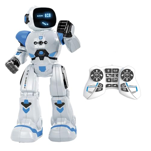 Xtrem Bots - Robbie | Roboter Kinder Programmieren Für Kinder | 50 Bewegungen | Blau | Roboter Kinder ab 6 Jahre | Kinder Roboter | Ferngesteuerte Roboter von Xtrem Bots