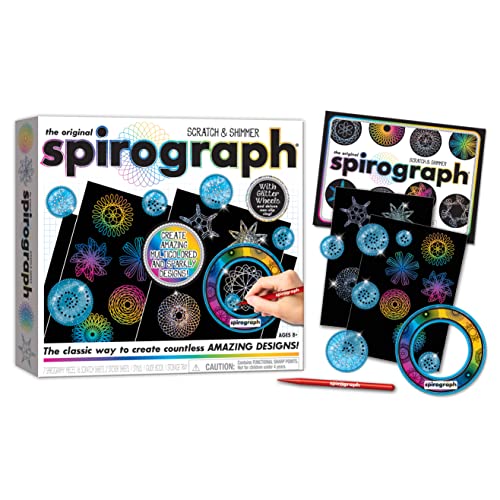 Silverlit - SPIROGRAPH Box mehrfarbig und Glitzer – Kreativspaß – Mandala mehrfarbig – Magische Spiralen – Geschenkidee Zeichenset – Buch mit vielen Designs – Spielzeug für Kinder ab 8 Jahren von Silverlit