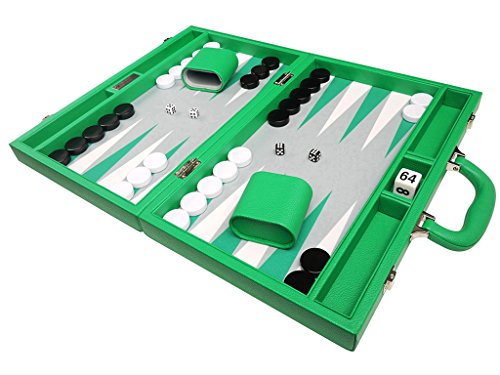 40 x 53 cm Premium Backgammon Set - Grün 40 x 53 cm Premium Backgammon Set - Grün von Silverman & Co.
