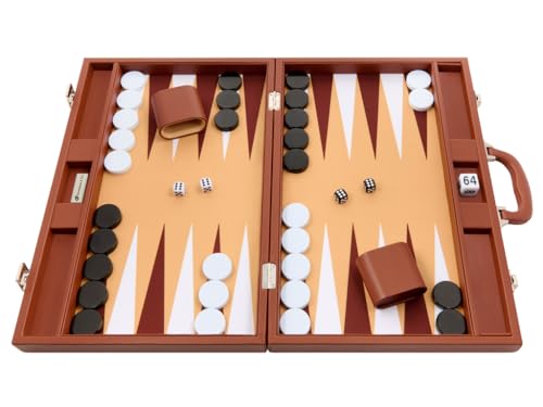 Silverman & Co. 48 x 64 cm Premium-Backgammon-Set - Desert Brown von Silverman & Co.