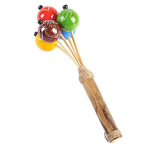 Rassel Shaker Maracas Musik Holz Rhythmus Klang Instrument Percussion Rattan (Variante 1) von Simandra