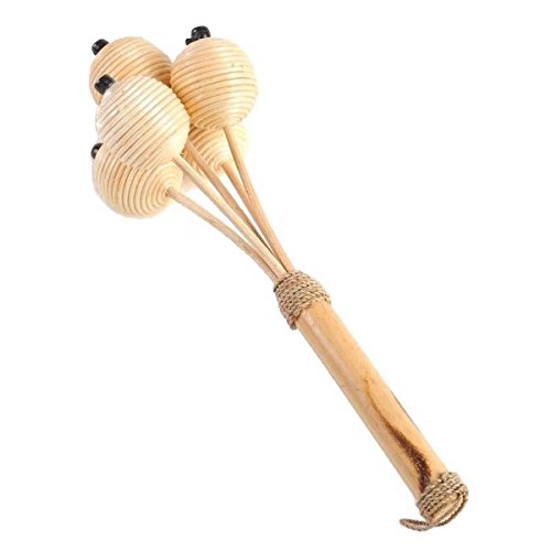 Rassel Shaker Maracas Musik Holz Rhythmus Klang Instrument Percussion Rattan (Variante 2) von Simandra