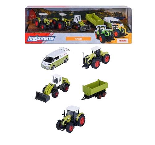 Majorette Auto-Set Claas Farm (5 Modellautos) - 5 Bauernhof-Fahrzeuge aus Metall mit Freilauf, Federung & zu öffnendem Teil, Traktor-Spielzeug für Kinder ab 3 Jahre, je 7,5 cm Majorette Auto-Set Claas Farm (5 Modellautos) - 5 Bauernhof-Fahrzeuge aus Metall mit Freilauf, Federung & zu öffnendem Teil, Traktor-Spielzeug für Kinder ab 3 Jahre, je 7,5 cm von Majorette