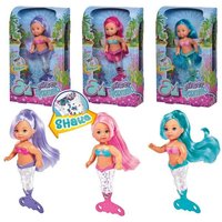 Puppe Evi LOVE Glitter Mermaid lila blau rosa 14cm 3fach sortiert von Simba Toys