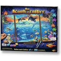 Schipper 609260531 - Malen nach Zahlen: Am Korallenriff, 50 x 80 cm, Triptychon von Simba Toys