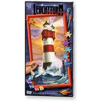 Schipper 9220 399 - Malen nach Zahlen: Leuchtturm Roter Sand, 40x80 cm von Simba Toys