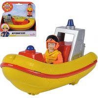 Simba 109252584038 - Feuerwehrmann Sam, Neptun mit Elvis Figur mit Feuerwehrboot, Länge: 17 cm, Spielset von Simba Toys