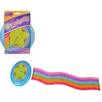 Simba 107206140 - Taildisc Rainbow, Wurfscheibe mit cooler Bedruckung und Schweif, D: 22 cm, Stern Frisbee von Simba Toys