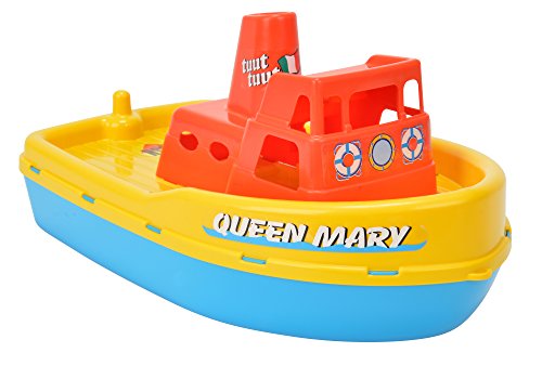 Simba 107259644 - Dampfer Queen Mary, es wird nur ein Artikel geliefert, verschiedene Farbkombinationen, mit Pfeife, Länge 39cm, Sandkasten, Sandspielzeug von Simba